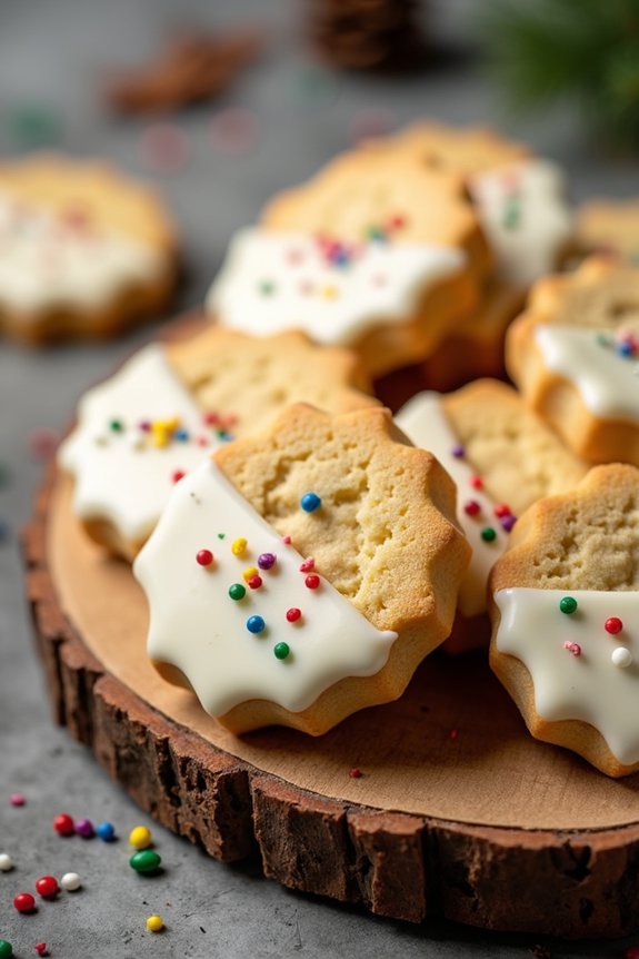 white chocolate shortbread cookies