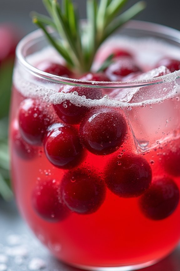 winter punch with cranberries