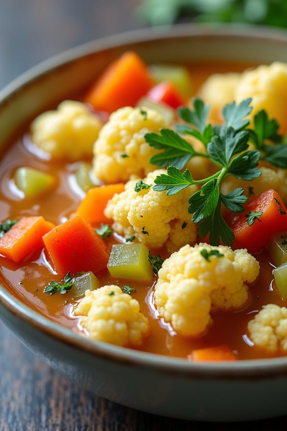zesty herb infused cauliflower stew