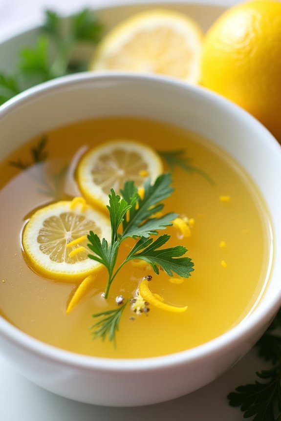 zesty lemon herb broth