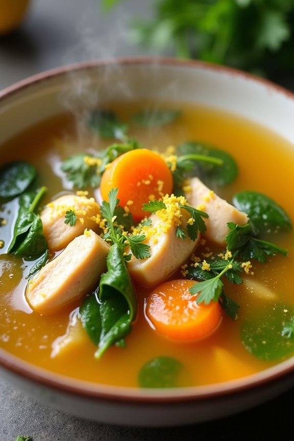 zesty nourishing chicken soup