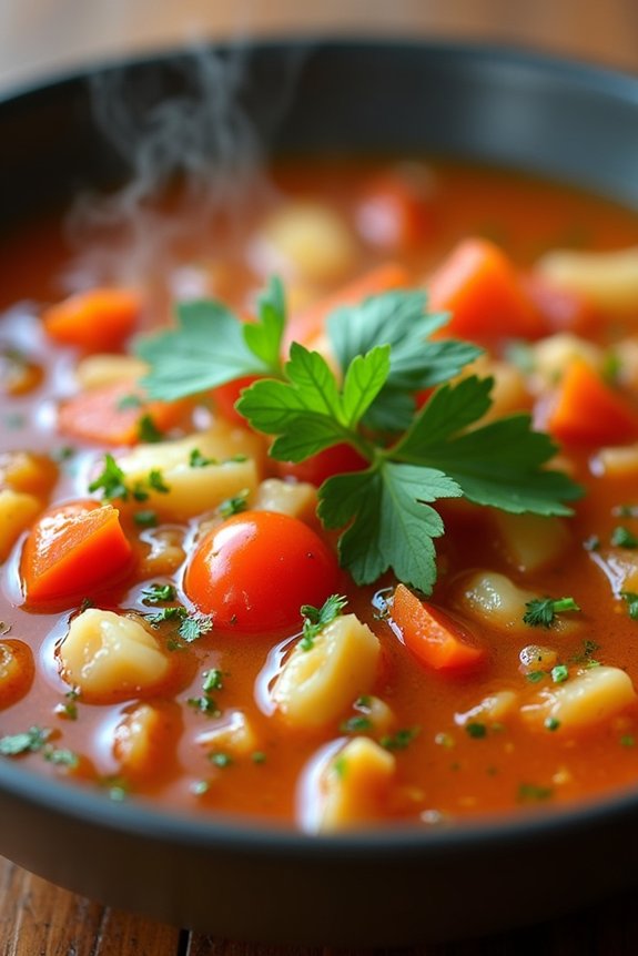 zesty tomato cabbage soup
