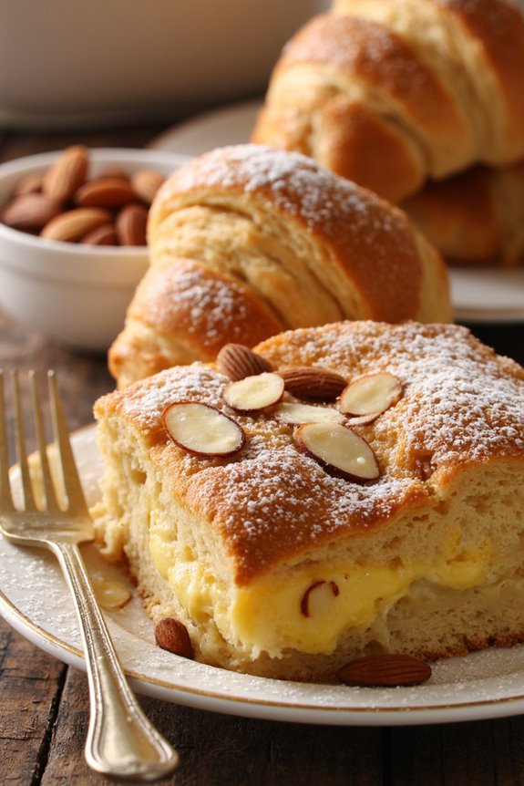 almond croissant breakfast bake