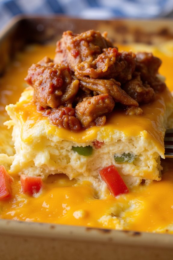 bbq chicken egg casserole