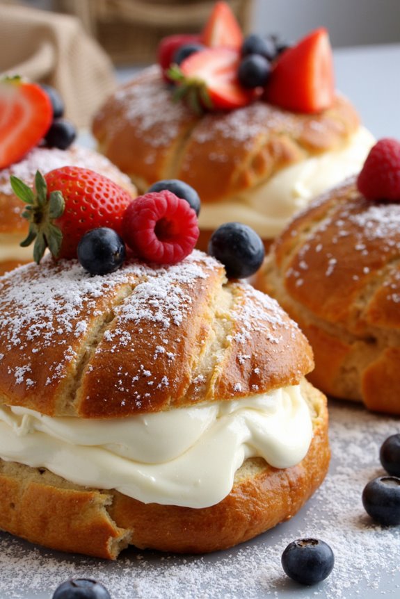 berry cream cheese croissant bake
