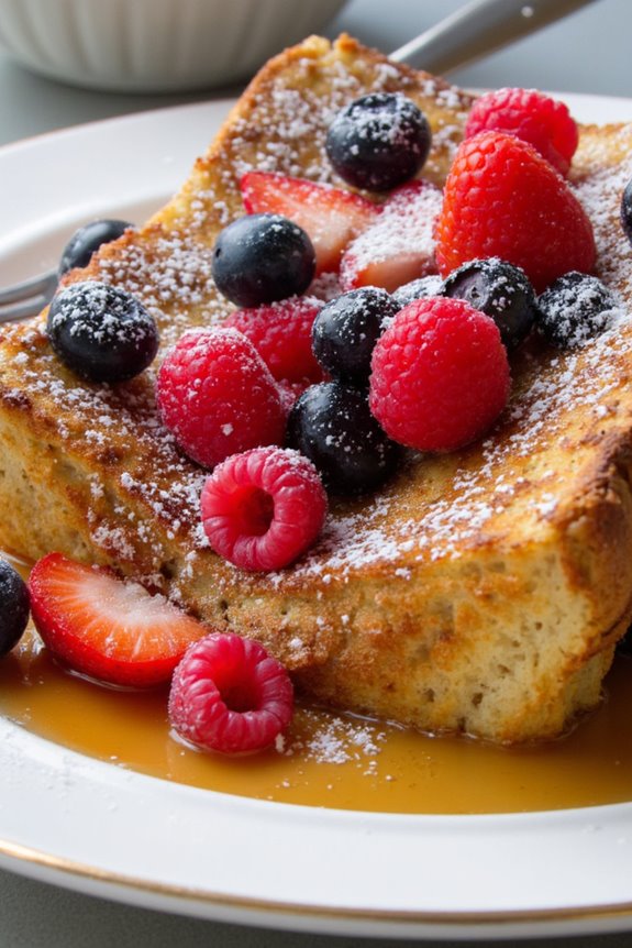 berry infused overnight french toast