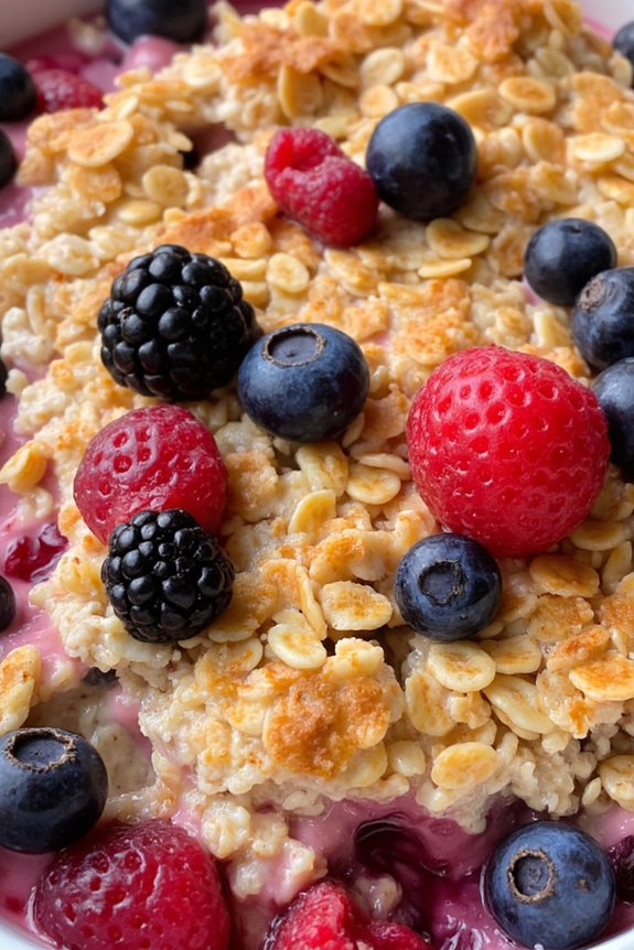 berry oatmeal breakfast casserole