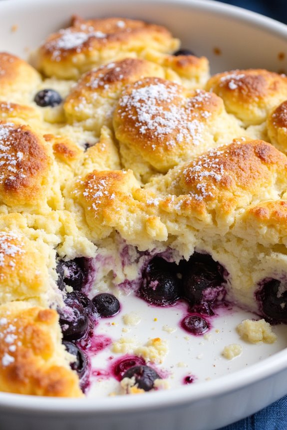 blueberry lemon ricotta casserole