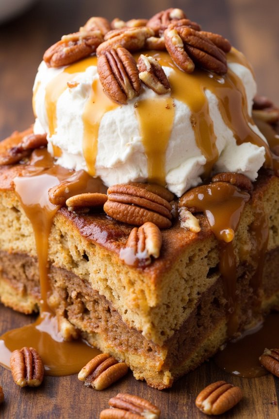 caramel pecan sticky bun casserole