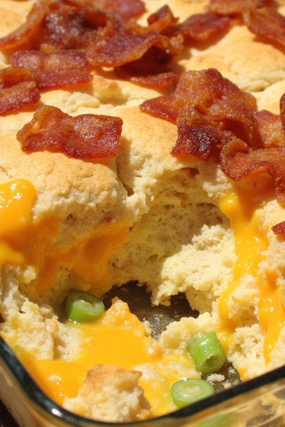 cheesy bacon biscuit casserole