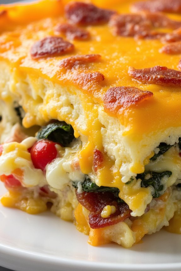 cheesy bacon egg casserole