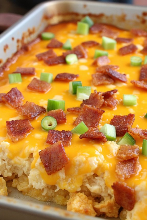 cheesy bacon hash brown casserole