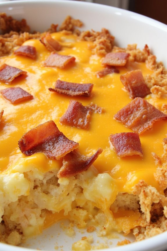 cheesy bacon hash brown casserole
