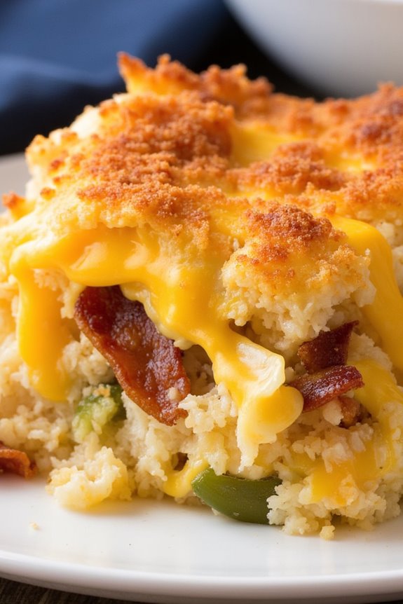 cheesy bacon hash brown casserole