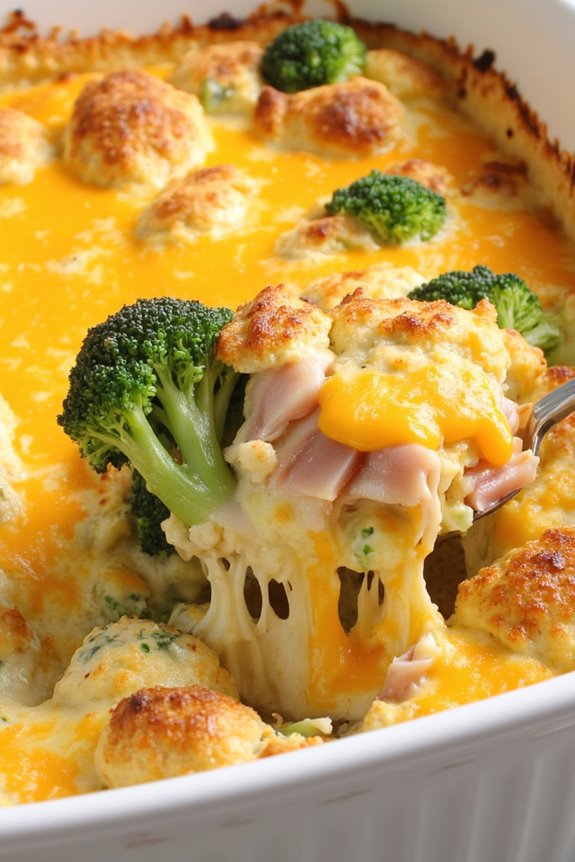 cheesy broccoli ham casserole