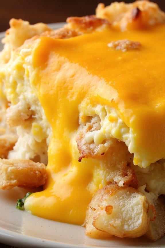 cheesy potato egg casserole