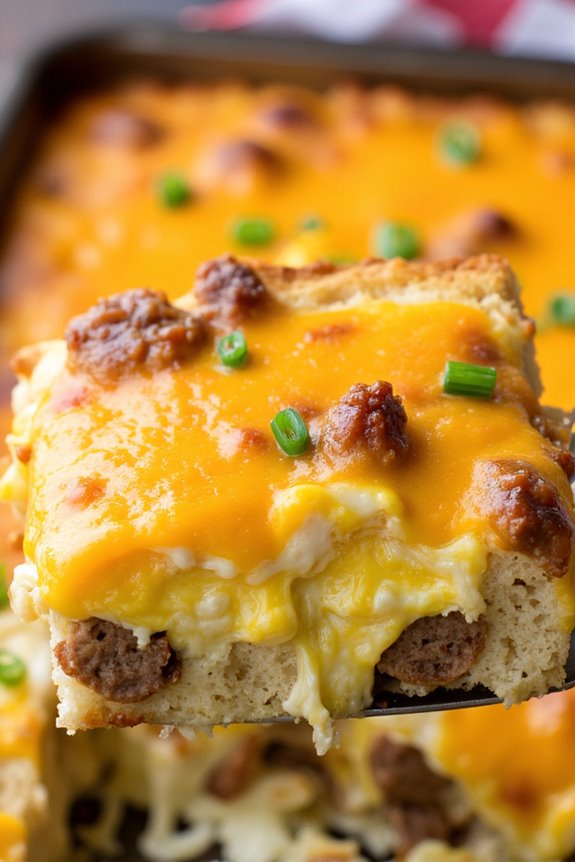cheesy sausage egg casserole