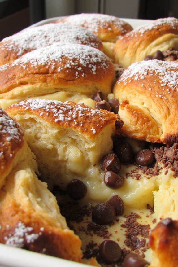 chocolate croissant casserole delight