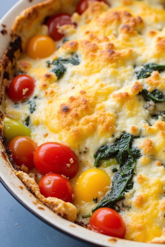 colorful veggie breakfast casserole