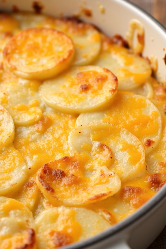 comforting cheesy potato gratin