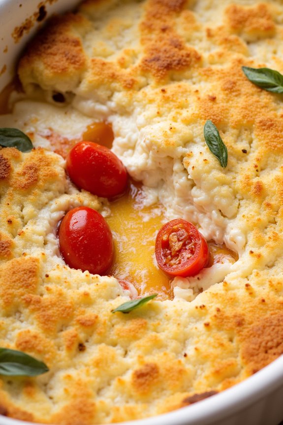 creamy tomato ricotta casserole