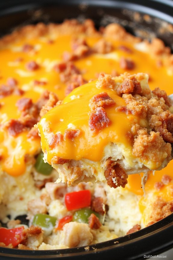 crockpot cheesy bacon casserole