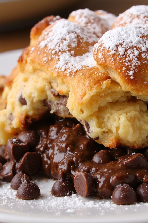 decadent chocolate croissant casserole