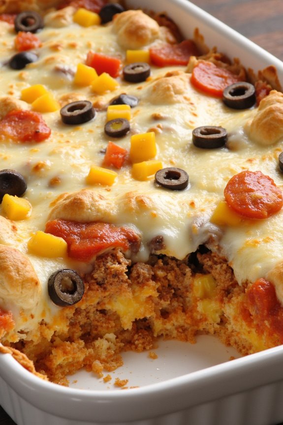 delicious breakfast pizza casserole