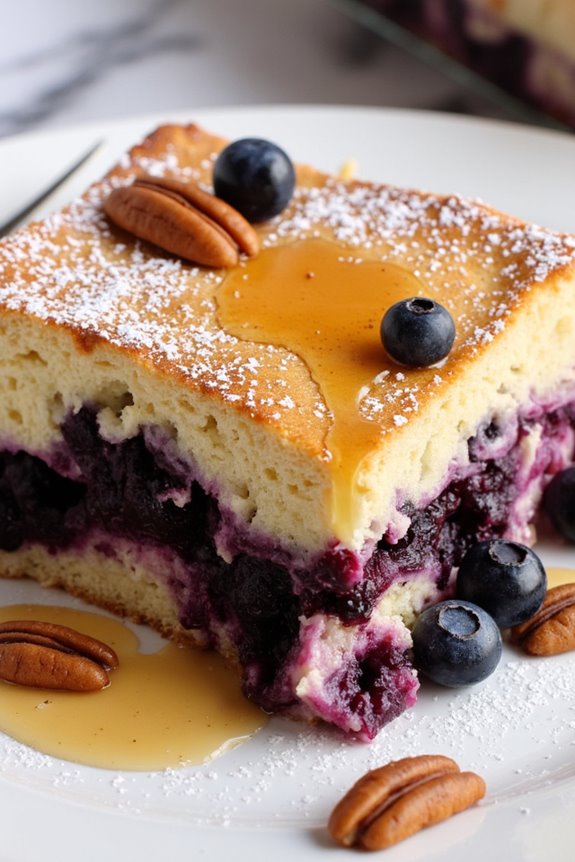 delightful blueberry pancake casserole