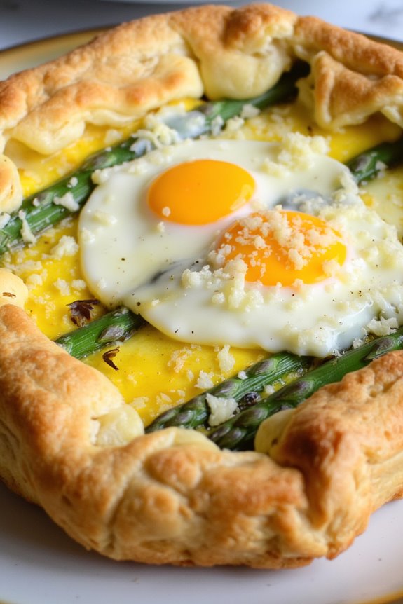 elegant asparagus goat cheese pie