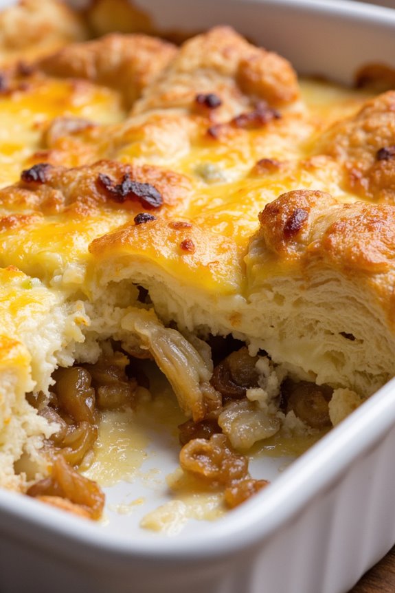 elegant croissant breakfast casserole