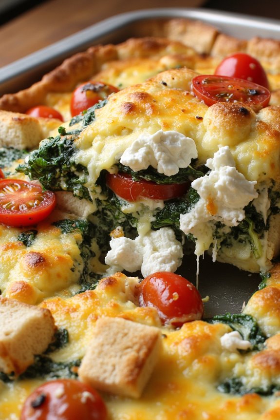 flavorful spinach feta casserole