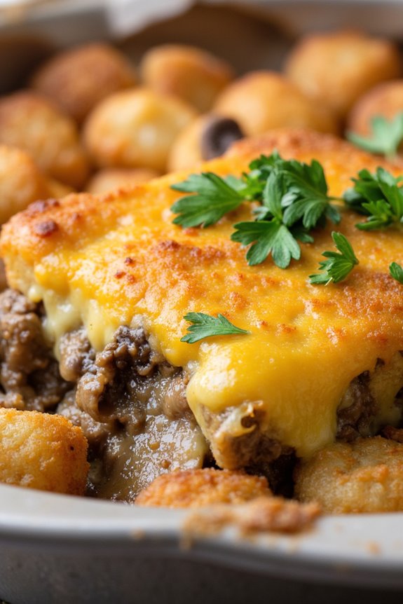 gourmet mushroom swiss casserole