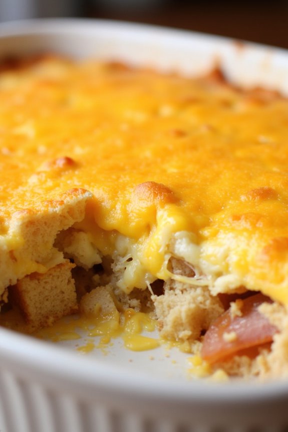 ham cheese and bread casserole