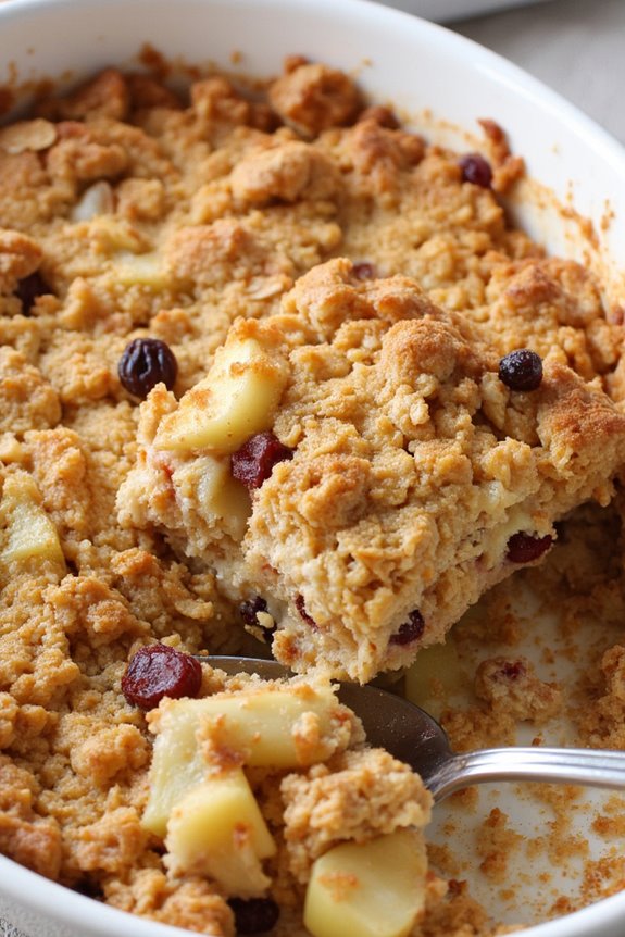 hearty apple oatmeal casserole
