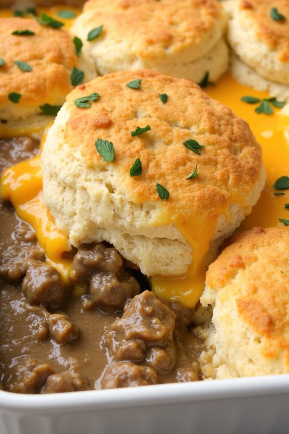 hearty biscuit sausage casserole