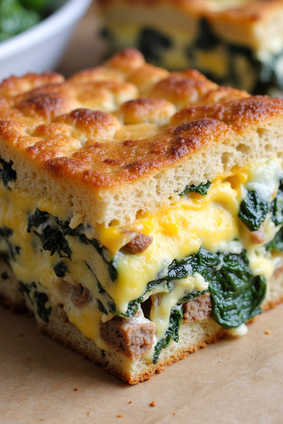 hearty breakfast sausage strata