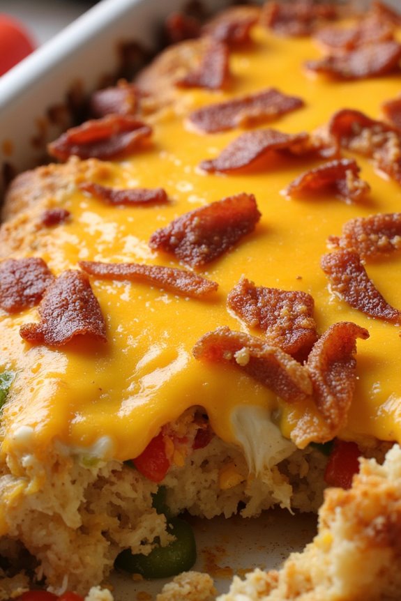hearty cheesy bacon casserole