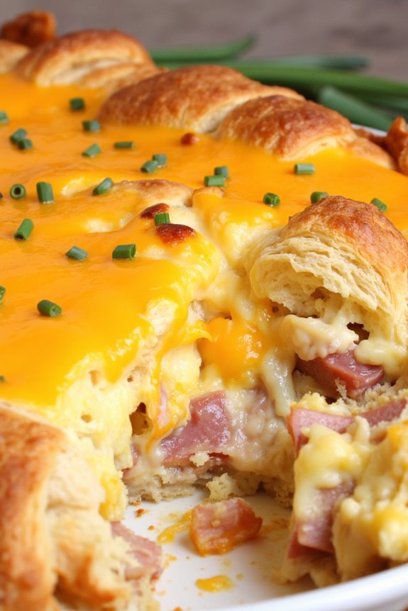 hearty ham and cheddar casserole