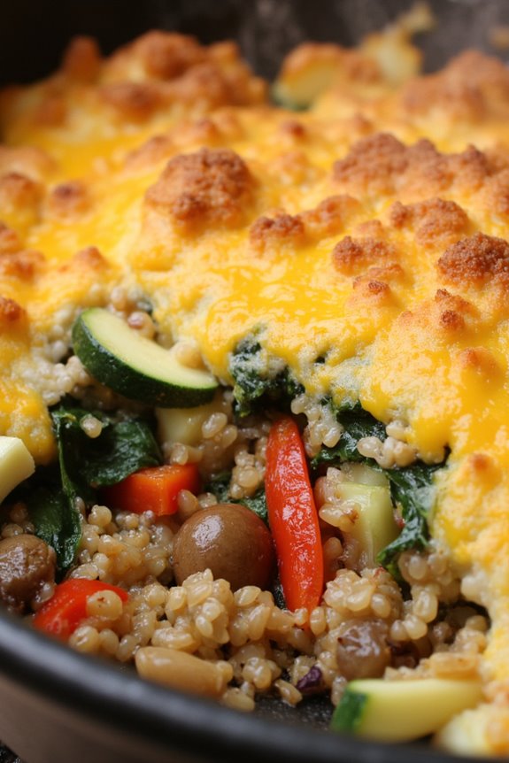 hearty quinoa veggie casserole