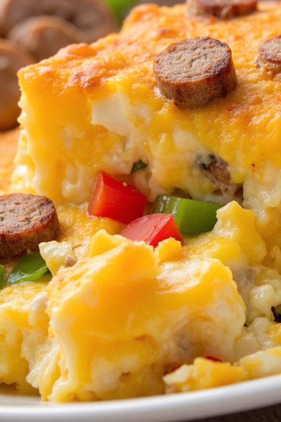 hearty sausage and bell pepper casserole