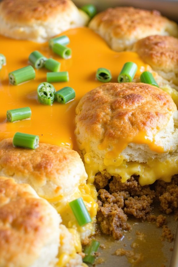 hearty sausage biscuit casserole