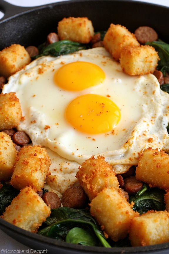 hearty sausage spinach casserole