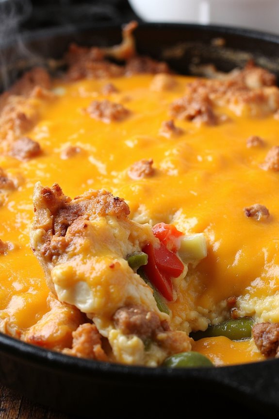 hearty southwestern chorizo casserole