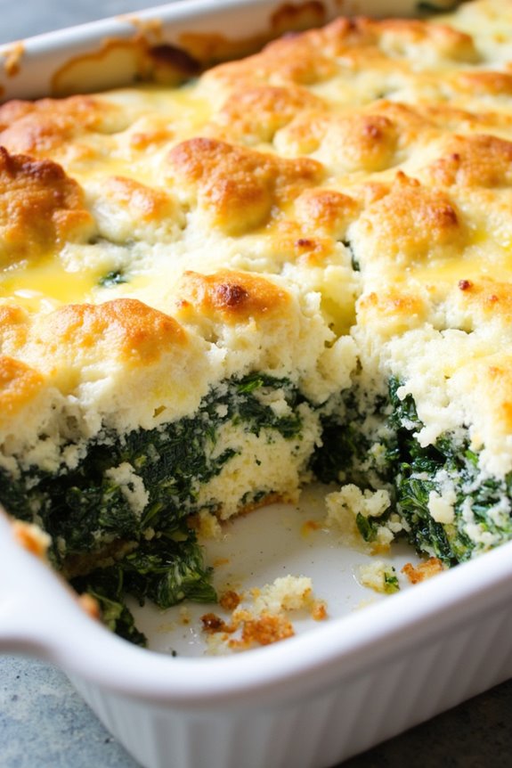 hearty spinach feta casserole