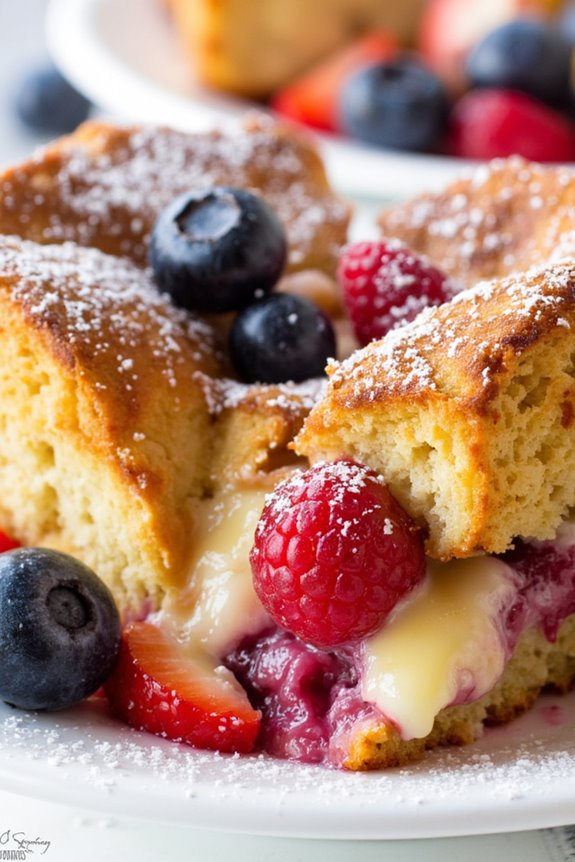 indulgent berry french toast casserole