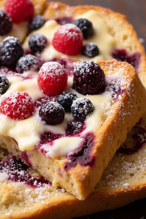 indulgent berry toast bake