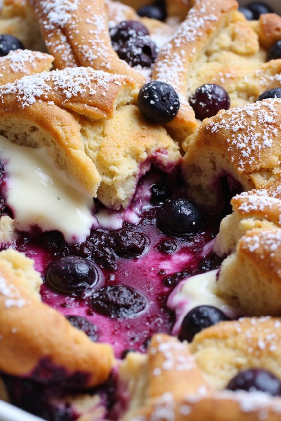 indulgent blueberry cream cheese