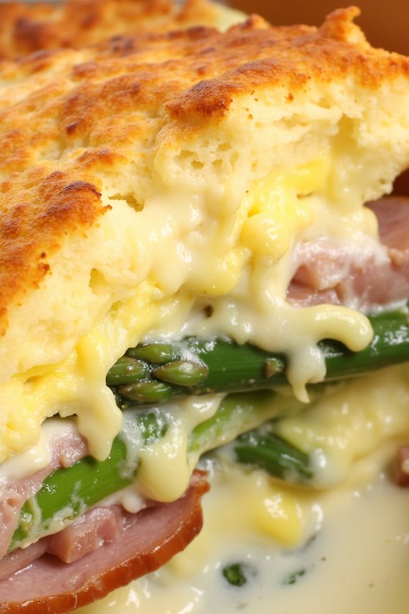 keto friendly asparagus ham casserole