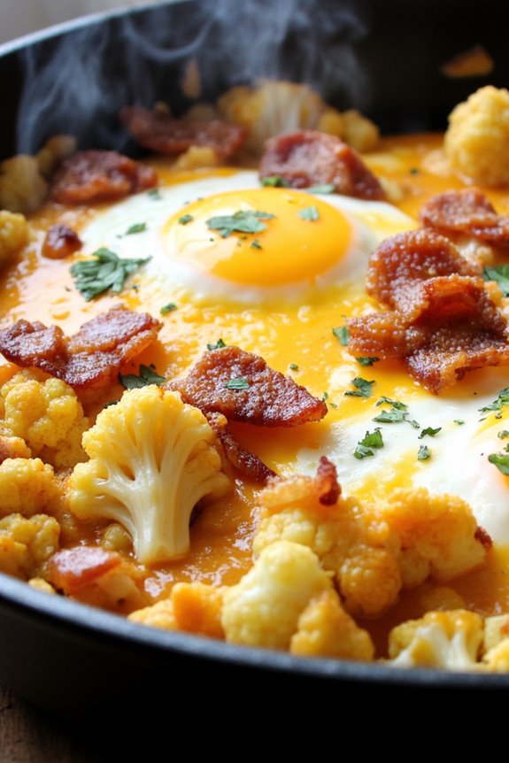 keto friendly cauliflower breakfast casserole